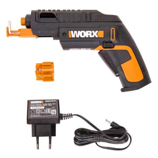 Отвертка аккумуляторная WORX WX255 SD Slide Driver, комплект с АКБ 1.5 Ач и ЗУ